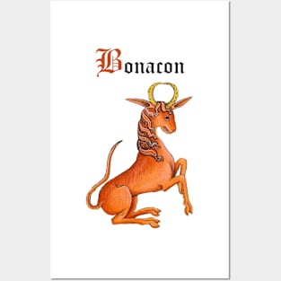 Bonnacon Medieval Beast Posters and Art